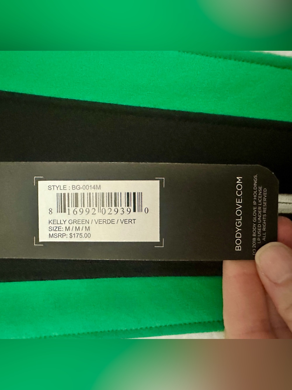 NWT Body Glove Men’s Medium Colorblock Jacket Kelly Green - Picture 5 of 5